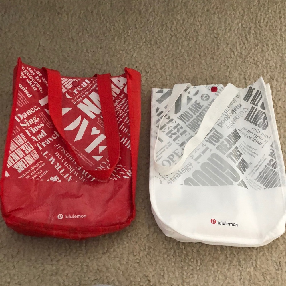 2 for $15 reusable lululemon bags